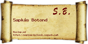 Sapkás Botond névjegykártya