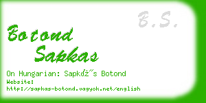 botond sapkas business card